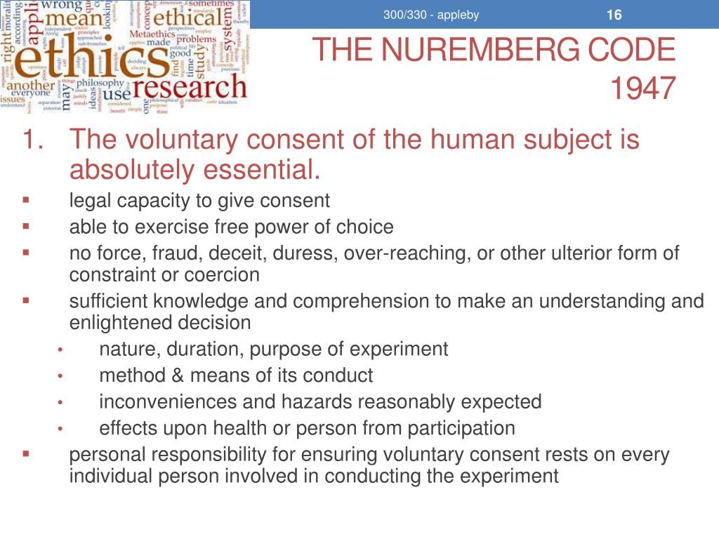 1947 Nuremberg Code – No medical procedure may be forced on you.jpg