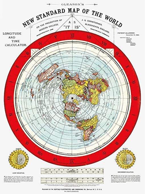 1892 Gleason Flat Earth Map - time calulator.jpg